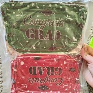 6 Congrats Grad zipper bags, Makeup Bags, Zipper shut